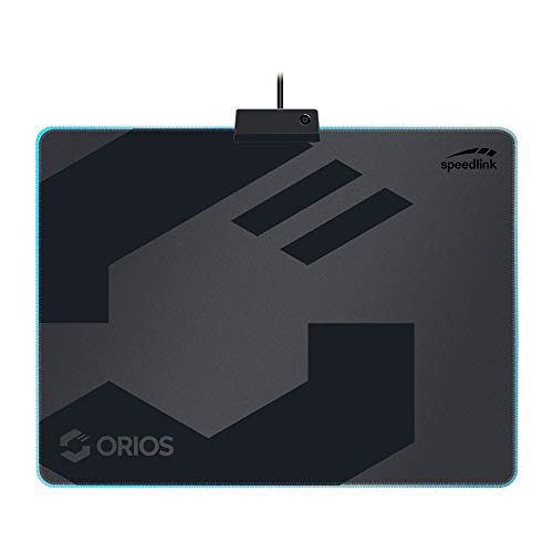 Speedlink ORIOS LED Gaming Mousepad - Gaming-Mauspad mit LED-beleuchtetem Rand - schwarz von Speedlink