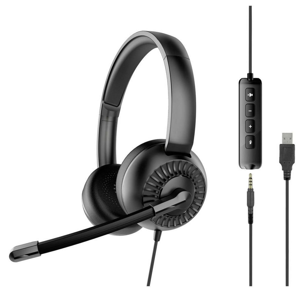 Speedlink On Ear Headset Kopfhörer (Headset, Lautstärkeregelung, Mikrofon-Stummschaltung) von Speedlink