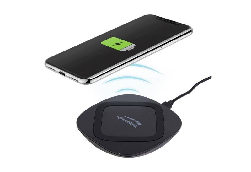 Speedlink Pecos Wireless Charger QI Ladegerät Ladestation Smartphone-Ladegerät (Kabellos, Induktiv, Flach) von Speedlink