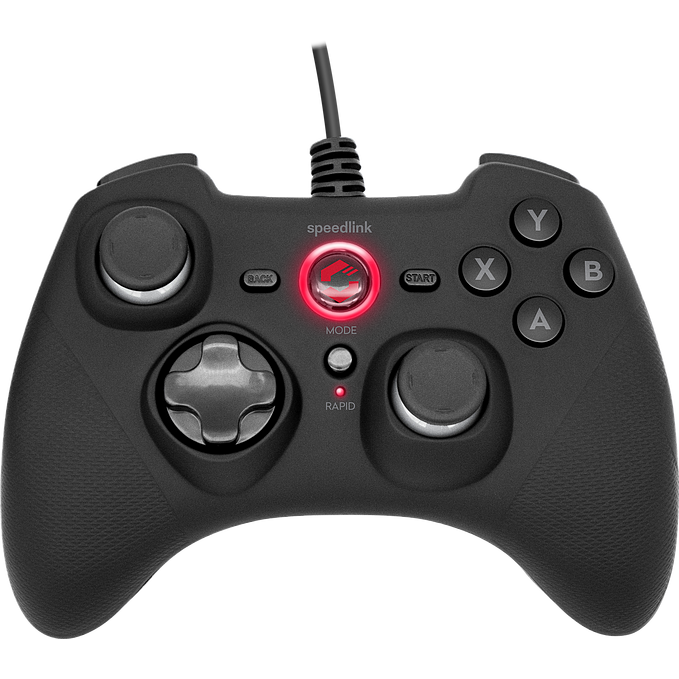 Speedlink RAIT Gamepad - for PC/PS3/Switch/OLED, rubber-black von Speedlink