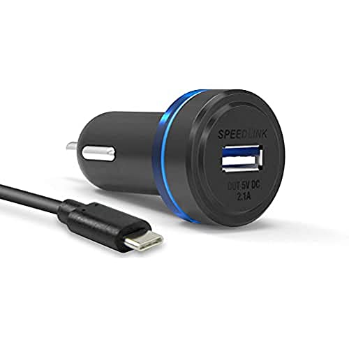 Speedlink ROD USB Car Adapter - Auto-USB-Ladegerät für PlayStation VITA - 1,5m Kabellänge - schwarz/blau von Speedlink