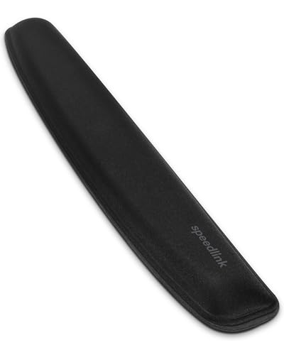 Speedlink SATEEN Wrist Rest – Ergonomische Handgelenkauflage für Büro und Gaming – mit Schaumstofffüllung, schwarz, 53 x 3 x 10 cm von Speedlink