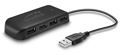 Speedlink SNAPPY EVO USB Hub - Aktiver 7-Port Hub mit USB 2.0 Anschluss für PC/Notebook/Laptop, schwarz von Speedlink
