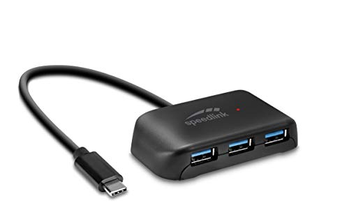 Speedlink SNAPPY EVO USB Hub - Passiver USB-C zu USB 3.0 Hub für PC/Notebook/Laptop - USB 3.1 und USB 3.2 Gen 1 - schwarz von Speedlink