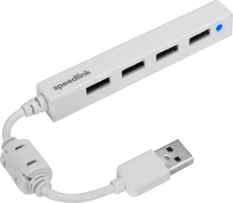Speedlink SNAPPY SLIM USB Hub, 4-Port, USB 2.0 USB-Adapter USB Typ A, passiv von Speedlink