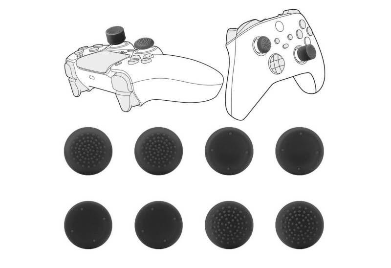 Speedlink STIX Pro Controller Cap Set Kappen Thumb-Grips Controller (Trigger Thumb-Grips, Anti-Rutsch, flach und XXL, mit Wölbung) von Speedlink