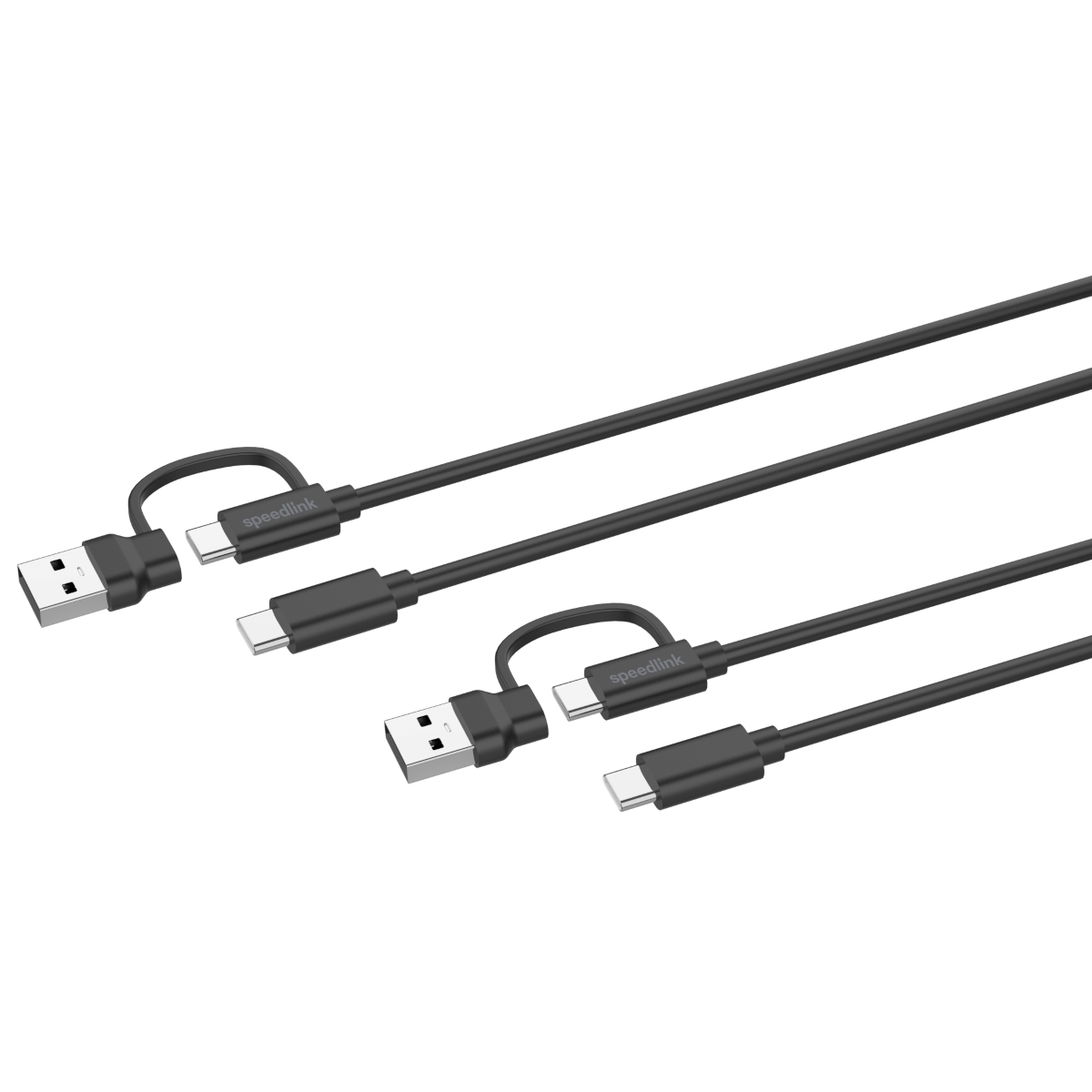 Speedlink STREAM Play & Charge USB-C/A auf USB-C Kabel Set, schwarz Speedlink STREAM Play & Charge USB-C/A auf USB-C Kabel Set, schwarz von Speedlink