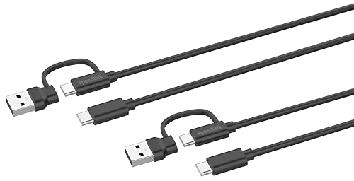 Speedlink STREAM Play & Charge USB-C/USB-A to USB-C Controller Kabel Set 3m – 2 Stück Ladekabel für Controller PS5 Xbox Switch Controller, 3 Meter, Laden und Datenübertragung, schwarz Speedlink STREAM Play & Charge USB-C/USB-A to USB-C Controller Kabel Set 3m – 2 Stück Ladekabel für Controller PS5 Xbox Switch Controller, 3 Meter, Laden und Datenübertragung, schwarz von Speedlink