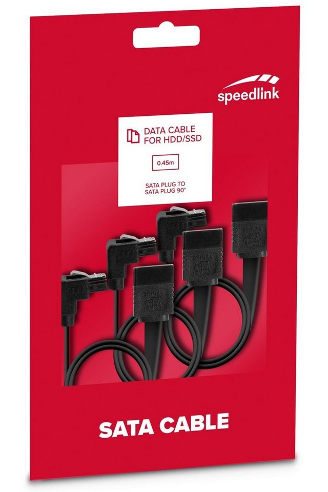 Speedlink Speedlink 3x SATA-3 Daten-Kabel S-ATA 6 Gb/s High Speed Festplatte Stromkabel, SATA-3, Kein von Speedlink
