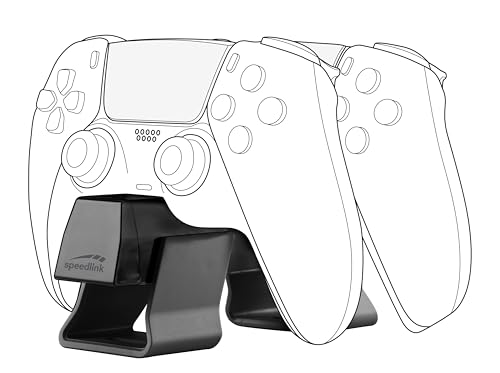 Speedlink TWINDOCK USB Charger - PS5 Ladestation für Controller, bis zu Zwei Original PS5 Controller gleichzeitig, Schnellladefunktion, DualSense und DualSense Edge kompatibel, schwarz Speedlink TWINDOCK USB Charger - PS5 Ladestation für Controller, bis zu Zwei Original PS5 Controller gleichzeitig, Schnellladefunktion, DualSense und DualSense Edge kompatibel, schwarz von Speedlink