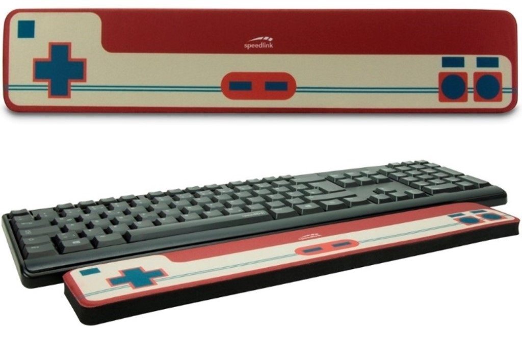 Speedlink Tastatur-Handballenauflage Speedlink Wrist Pad Retro Gamer Pad Handballenauflage Tastatur Keyboard Ergonomisch Auflage Gaming Gamerest für PC Notebook (1-St), Ergonomisch von Speedlink