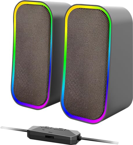 Speedlink Token Gaming PC Lautsprecher Bluetooth - RGB Gaming Lautsprecher, 3,5mm AUX Klinke oder Bluetooth Verbindung, 6 Beleuchtungsmodi, 12W, schwarz von Speedlink