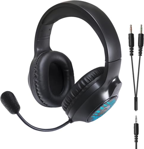 Speedlink Tyron - RGB Gaming Headset mit Mikrofon für PC PS4/PS5/ Xbox Series X/S/Switch, RGB Beleuchtung, mit Kabel 3,5mm Klinke, Y-Adapter, schwarz von Speedlink