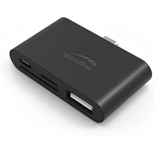Speedlink USB-C 5-in-1 Kartenlesegerät - PLECA Card Reader - Plug und Play - USB on-the-go - schwarz von Speedlink