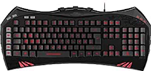 Speedlink VIRTIUS Advanced Gaming Keyboard - Gamer Tastatur für PC / Computer, 10-Tasten-Rollover-Technik, 84 Tasten konfigurierbar, schwarz von Speedlink