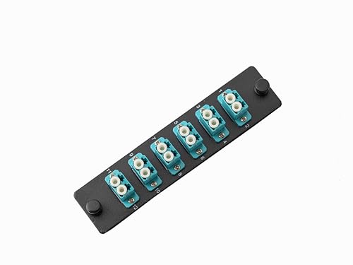 SpeedyFiberTX LGX-kompatibles Glasfaser-Patchpanel, 12 Fasern, geladen mit Aqua-LC-Kupplungsadaptern, 12-Faser-Ports mit gedruckten Portnummern, 1 Stück von SpeedyFiberTX