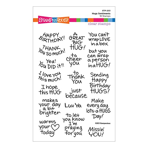 Spellbinders Sentiments Stempel-Set aus der Stampendous Hugs-Kollektion, 1 Stück Spellbinders Sentiments Stempel-Set aus der Stampendous Hugs-Kollektion, 1 Stück von Spellbinders