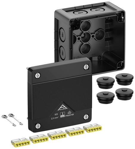 Spelsberg 40202001 Abzweigkasten (L x B x H) 92 x 92 x 60mm Schwarz IP66, IP67, IP69 1St. von Spelsberg