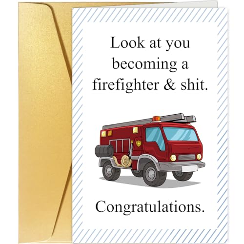Abschlusskarte für Feuerwehrleute, Abschlusskarte für Rettungsdienste, Absolventen, Schauen Sie sich an Sie werden ein Feuerwehrmann, Glückwunschgeschenk für Feuerwehrmann Abschlusskarte für Feuerwehrleute, Abschlusskarte für Rettungsdienste, Absolventen, Schauen Sie sich an Sie werden ein Feuerwehrmann, Glückwunschgeschenk für Feuerwehrmann von Spercy