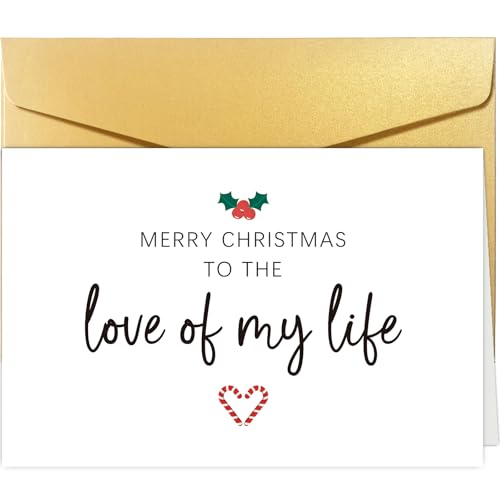 Spercy Romantische Weihnachtskarte für Sie und Ihn, niedliche Weihnachtskarte für Ehemann, Ehefrau, Freund, Freundin, Merry Christmas to the Love of My Life Spercy Romantische Weihnachtskarte für Sie und Ihn, niedliche Weihnachtskarte für Ehemann, Ehefrau, Freund, Freundin, Merry Christmas to the Love of My Life von Spercy