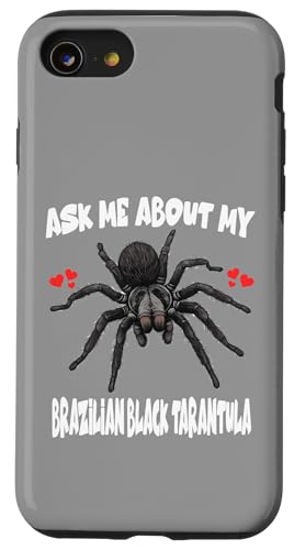 Fragen Sie mich nach meiner brasilianischen schwarzen Vogelspinne Hülle für iPhone SE (2020) / 7 / 8 von Spider Pet