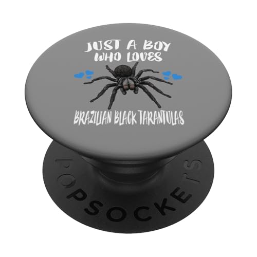 Nur ein Junge, der brasilianische schwarze Vogelspinnen liebt PopSockets Klebender PopGrip Nur ein Junge, der brasilianische schwarze Vogelspinnen liebt PopSockets Klebender PopGrip von Spider Pet