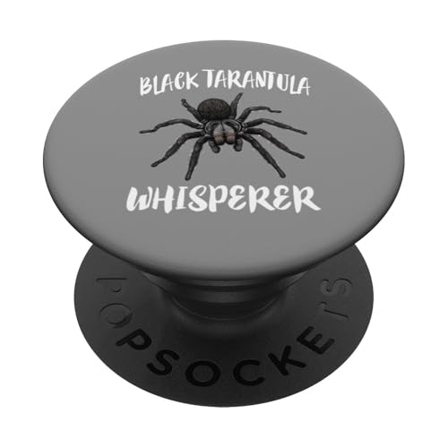 Schwarzer Vogelspinnenflüsterer PopSockets Klebender PopGrip Schwarzer Vogelspinnenflüsterer PopSockets Klebender PopGrip von Spider Pet