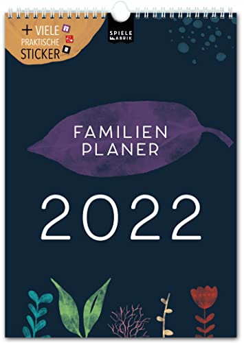 Familienplaner 2022 A4 Kalender 2022 Wandkalender A4 5 Spalten Floral 21x29,7cm Planer 2022 A4 Familienkalender 2022 Jan-Dez22 Kalender Sticker für Müll Abfall Tasche Ferien - Spielefabrik Berlin von Spielefabrik