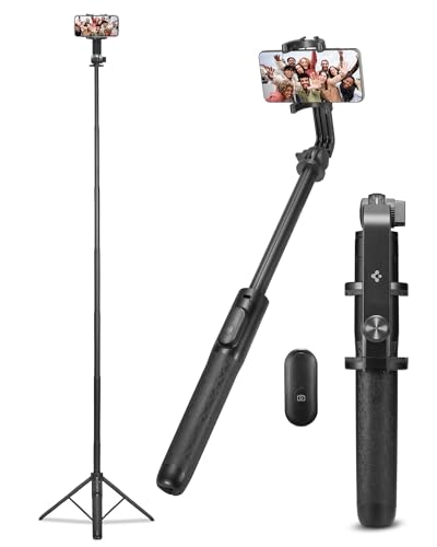Spigen 160CM Selfie Stick Stativ 360° Drehbar Wondersnap Drahtlose Bluetooth-Fernbedienung Kompatibel mit iPhone 16/15 Pro Max, Samsung Galaxy S24/S23, GoPro -Schwarz Spigen 160CM Selfie Stick Stativ 360° Drehbar Wondersnap Drahtlose Bluetooth-Fernbedienung Kompatibel mit iPhone 16/15 Pro Max, Samsung Galaxy S24/S23, GoPro -Schwarz von Spigen