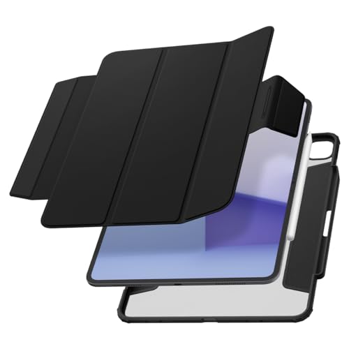 Spigen AirSkin Pro Hülle Kompatibel mit iPad Pro 13 Zoll 7.Generation M4 (2024) Case mit abnehmbarem magnetischem Deckel - Schwarz von Spigen