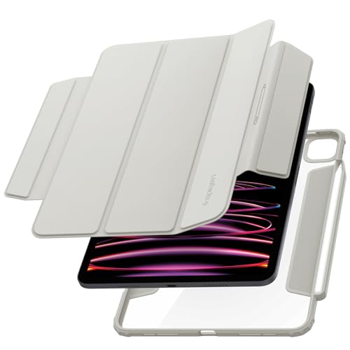 Spigen AirSkin Pro Kompatibel mit iPad Pro 11 Zoll Generation 4 2022 | 3 2021 | 2 2020 | 1 2018 Hülle mit abnehmbarem magnetischem Deckel - Grau von Spigen