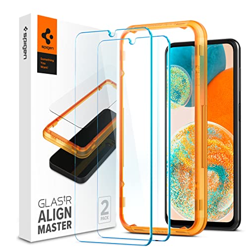 Spigen AlignMaster Schutzfolie kompatibel mit Samsung Galaxy A23 5G, Galaxy A23, 2 Stück, Kratzfest, 9H Härte Folie von Spigen