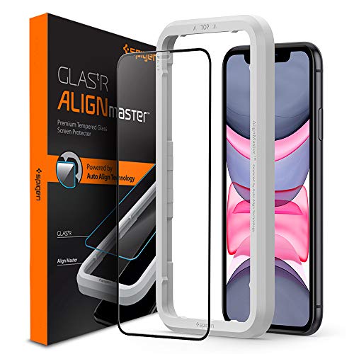 Spigen AlignMaster Schutzfolie kompatibel mit iPhone 11, iPhone XR, Volle Abdeckung, Kratzfest, 9H Härte Folie von Spigen