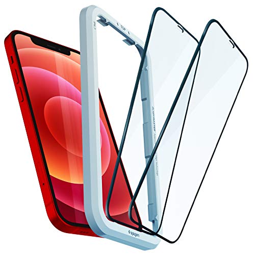 Spigen AlignMaster Schutzfolie kompatibel mit iPhone 12, iPhone 12 Pro, 2 Stück, Volle Abdeckung, Kratzfest, 9H Härte Folie Spigen AlignMaster Schutzfolie kompatibel mit iPhone 12, iPhone 12 Pro, 2 Stück, Volle Abdeckung, Kratzfest, 9H Härte Folie von Spigen