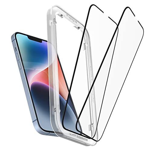 Spigen AlignMaster Schutzfolie kompatibel mit iPhone 14 Plus, iPhone 13 Pro Max, 2 Stück, Volle Abdeckung, Kratzfest, 9H Härte Folie von Spigen