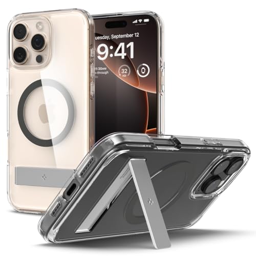 Spigen [All-in-One Ständer] für iPhone 16 Pro Hülle Ultra Hybrid S MagFit für MagSafe [Verbesserte Magnestärke] Stoßfest Kratzfest Handyhülle Case -Graphite von Spigen