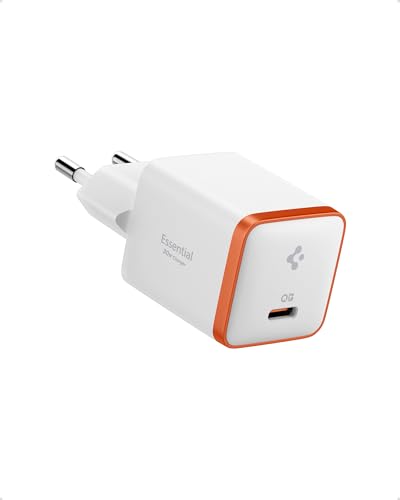 Spigen ArcStation Essential GaN 30W USB-C Ladegerät, PPS Schnellladegerät, PD 3.0 Power Charger Adapter für Pixel 9a, iPhone 16 15 14 13 Pro Max 16e, Samsung Galaxy S25 S24 Ultra, iPad Pro Air - Weiß von Spigen