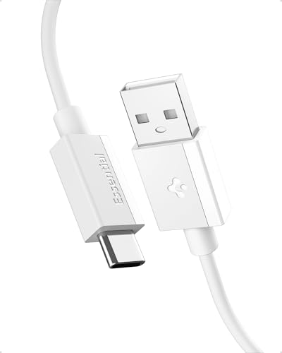 Spigen ArcWire Essential 60W USB A auf USB C Kabel Schnellladung【2M】für Samsung Galaxy S25 S24 S23, Tab S10 FE S9 S8 Ultra Plus, iPad Pro Air Mini, MacBook Pro Air, Google Pixel 9 8 7 Pro XL - Weiß von Spigen