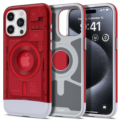 Spigen Classic C1 MagFit Hülle Kompatibel mit iPhone 15 Pro Kompatibel mit MagSafe -Ruby Spigen Classic C1 MagFit Hülle Kompatibel mit iPhone 15 Pro Kompatibel mit MagSafe -Ruby von Spigen