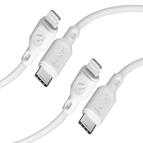 Spigen Durasync 2 Pack USB C auf Ligthning Kabel 1m 30W PD MFi Registriert Power Delivery Kompatibel mit iPhone 13 12 Mini SE 2020 11 Pro X XR XS Max 8 Plus iPad Air AirPods Pro und mehr von Spigen