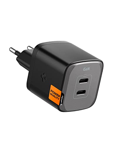 Spigen GaN III 452 Total 45W 2 Ports Dual USB C Wandladegerät PD 3.0 PPS Ladeblock Adapter Kompatibel mit Galaxy S24/S23/S22 iPhone 15 14 Plus Pro Max 13 12 Mini iPad Air Pro Pixel und mehr Spigen GaN III 452 Total 45W 2 Ports Dual USB C Wandladegerät PD 3.0 PPS Ladeblock Adapter Kompatibel mit Galaxy S24/S23/S22 iPhone 15 14 Plus Pro Max 13 12 Mini iPad Air Pro Pixel und mehr von Spigen