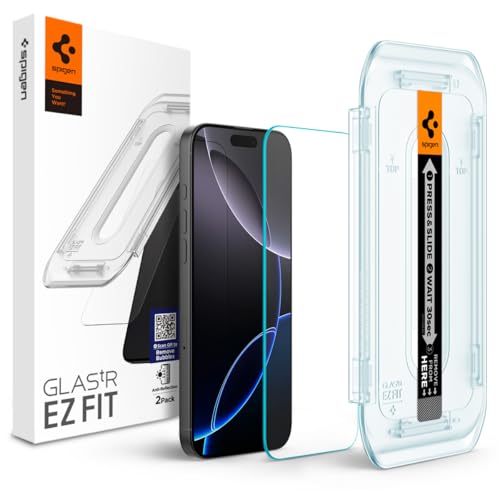 Spigen Glas.tR EZ Fit Anti-Reflex Schutzfolie kompatibel mit iPhone 16 Pro Max, 2 Stück, Kratzfest, 9H Härte Folie Spigen Glas.tR EZ Fit Anti-Reflex Schutzfolie kompatibel mit iPhone 16 Pro Max, 2 Stück, Kratzfest, 9H Härte Folie von Spigen