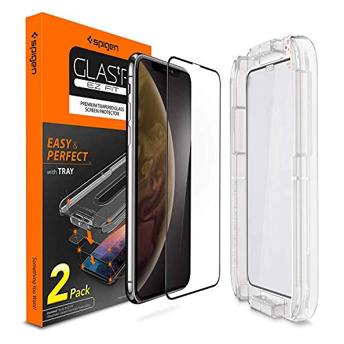 Spigen Glas.tR EZ Fit Schutzfolie kompatibel mit iPhone 11, iPhone XR, 2 Stück, Volle Abdeckung, Kratzfest, 9H Härte Folie von Spigen