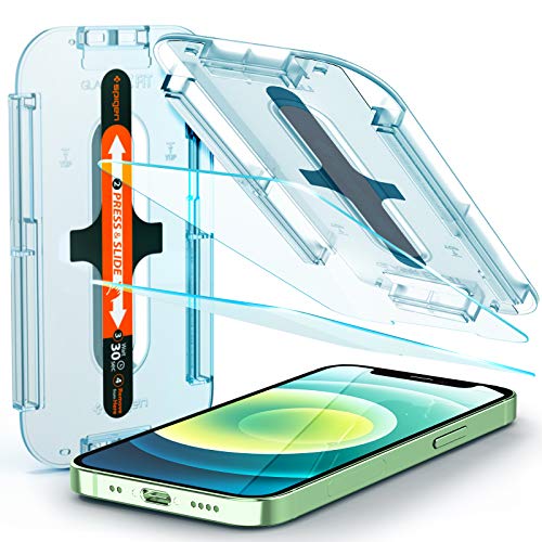 Spigen Glas.tR EZ Fit Schutzfolie kompatibel mit iPhone 12 Mini, 2 Stück, Kratzfest, 9H Härte Folie von Spigen