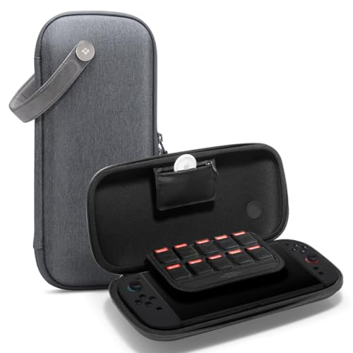 Spigen Klasden Tasche Kompatibel mit Nintendo Switch 2 2025 Tragetasche Hülle mit Speicherplatz für Spielkarte Zubehör - Charcoal Gray von Spigen