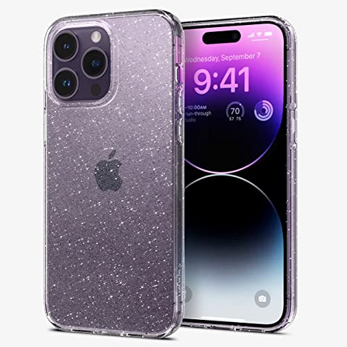 Spigen Liquid Crystal Glitter Hülle Kompatibel mit iPhone 14 Pro Max -Crystal Quartz von Spigen