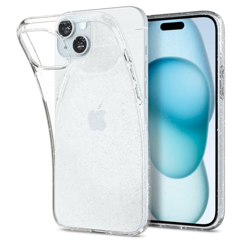 Spigen Liquid Crystal Glitter Hülle Kompatibel mit iPhone 15 Plus -Crystal Quartz von Spigen