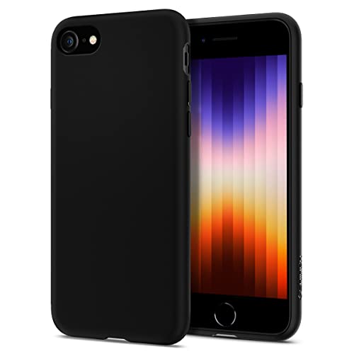 Spigen Liquid Crystal Hülle Kompatibel mit iPhone SE 2020 Kompatibel mit iPhone 8 und iPhone 7 -Schwarz - 4.7 Zoll von Spigen
