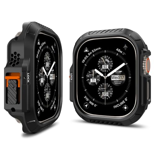 Spigen Lock Fit Hülle Kompatibel mit Apple Watch Ultra 2 (2023) / Ultra (2022) 49mm - Schwarz von Spigen