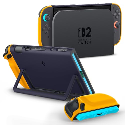 Spigen Nano Pop Hülle Kompatibel mit Nintendo Switch 2 2025 Case mit Abdeckung für den eingebauten Ständer Zubehör - Blaubeer Navy von Spigen